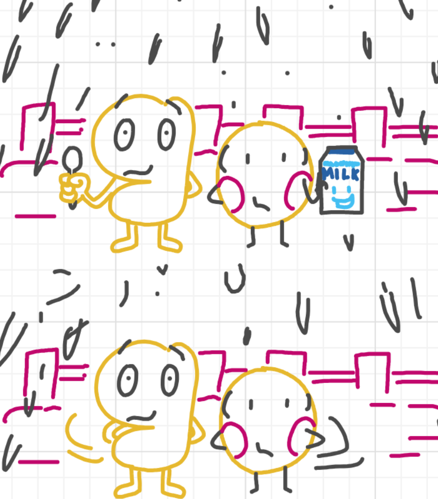 A panel from I've Been Everywhere, Man, episode nine of the Board Boards object show by Furretwalk/WalkingFurret.